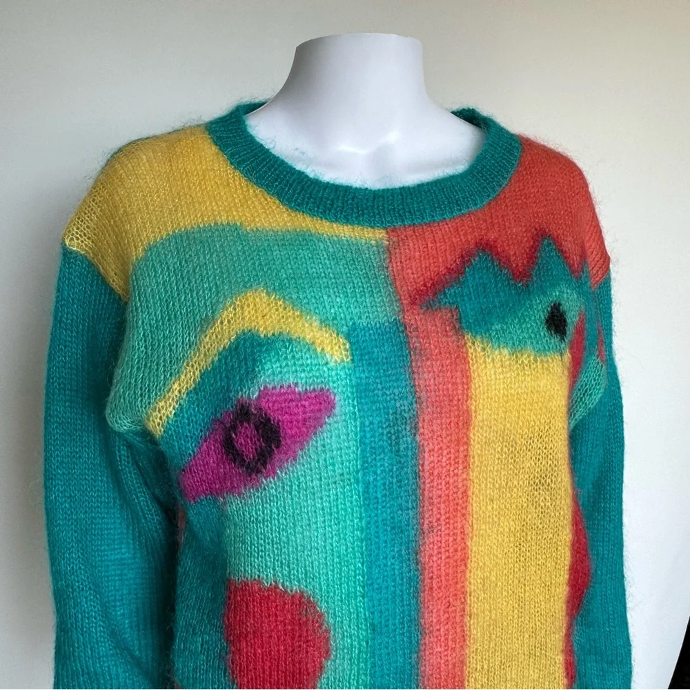 Jeanne Pierre 80s Picasso Mohair Blend Sweater Women's P